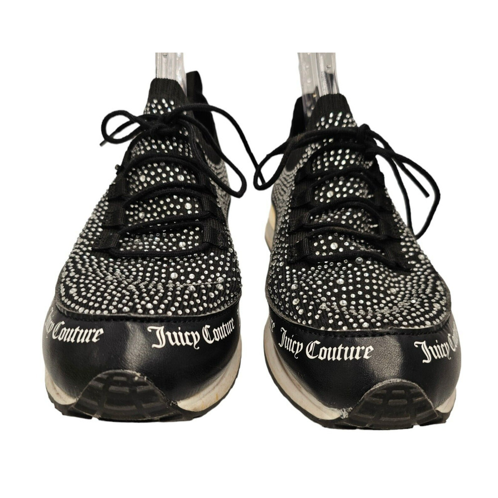 JUICY COUTURE Sneakers Womens Size 10 Bellamy Black Rhinestone Shoes Walking - Picture 7 of 12